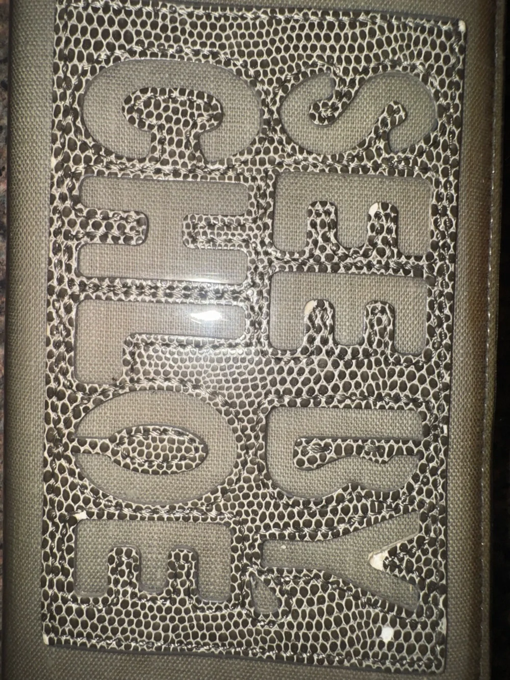 See By Chloe Taupe and Black snake Textured  Wallet